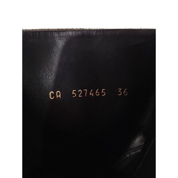 Saint Laurent Lou Ankle Boot 36 6 Metallic Leather Gun Metal New - Picture 8 of 15